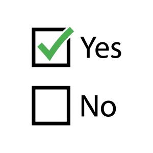 Yes or no checkboxes
