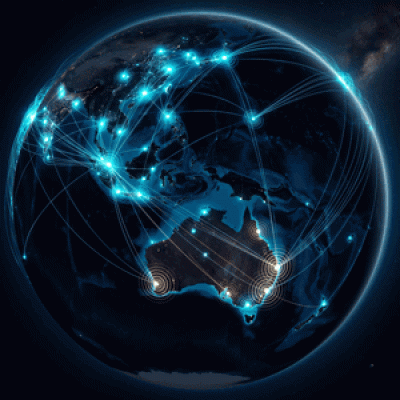 Image of connected globe
